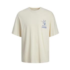 Jack & Jones Jortokyo Market Tee SS Tereyağı Krema Bisiklet Yaka Erkek T-shirt
