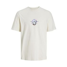 Jack & Jones Jorvalencia Chest Tee SS Crew Neck Krem Rengi Erkek T-shirt