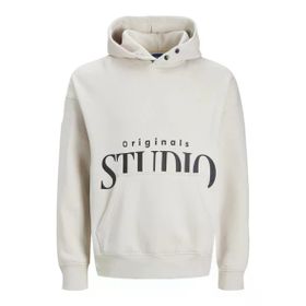 Jack & Jones Jorvesterbro Back Sweat Hood SN Moonbeam Erkek Sweatshirt