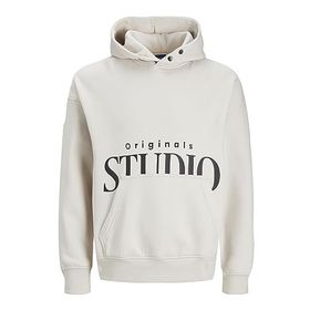 Jack & Jones Jorvesterbro Back Sweat Hood SN Moonbeam Erkek Sweatshirt