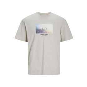 Jack & Jones Jorvesterbro Picture Tee Ss Crew Neck Sn Moonbeam Erkek T-shirt