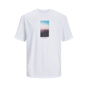 Jack & Jones Jorvesterbro Picture Tee Ss Crew Neck Sn Parlak Beyaz Erkek T-shirt