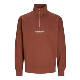Jack & Jones Jorvesterbro Sweat Quarter Zip Hn Noos Kahverengi Erkek Sweatshirt
