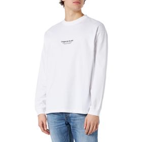 Jack & Jones Jorvesterbro Tee Ls Crew Neck Parlak Beyaz Uzun Kollu Erkek T-shirt