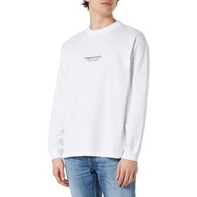Jack & Jones Jorvesterbro Tee Ls Crew Neck Parlak Beyaz Uzun Kollu Erkek T-shirt