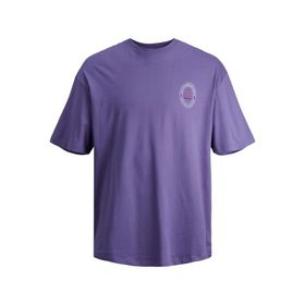 Jack & Jones Jorvilleraybright Tee Ss Crew Neck LN Mor Twilight Purple Polo Erkek T-shirt