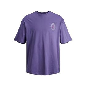 Jack & Jones Jorvilleraybright Tee Ss Crew Neck LN Mor Twilight Purple Polo Erkek T-shirt
