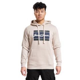 Jack & Jones Jorwayne Branding Sweat Hood Kırık Beyaz Erkek Sweatshirt