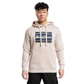 Jack & Jones Jorwayne Branding Sweat Hood Kırık Beyaz Erkek Sweatshirt