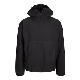 Jack & Jones Jorwet Teddy Sweat Hood BLK Siyah Erkek Sweatshirt