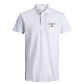 Jack & Jones Jprblaalfie SS FST Parlak Beyaz Polo Erkek T-shirt