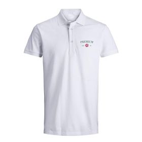 Jack & Jones Jprblaalfie SS FST Parlak Beyaz Polo Erkek T-shirt