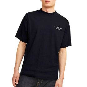 Jack & Jones Jprblachad Branding SS Siyah Bisiklet Yaka Erkek T-shirt