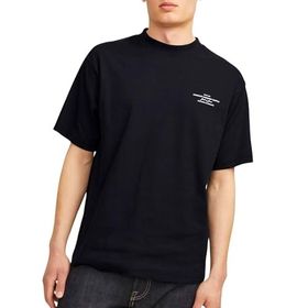 Jack & Jones Jprblachad Branding SS Siyah Bisiklet Yaka Erkek T-shirt