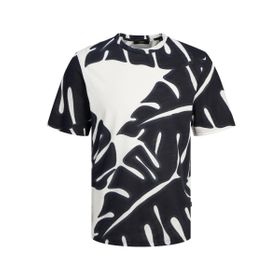 Jack & Jones Jprblapalma AOP SS Tee Crew Neck SN Beyaz Snow White Erkek T-shirt