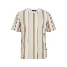 Jack & Jones Jprblapalma AOP SS Tee Crew Neck SN Beyaz Snow White Erkek T-shirt