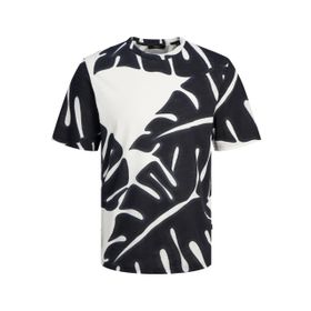 Jack & Jones Jprblapalma AOP SS Tee Crew Neck SN Beyaz Snow White Erkek T-shirt
