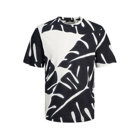 Jack & Jones Jprblapalma AOP SS Tee Crew Neck SN Beyaz Snow White Erkek T-shirt