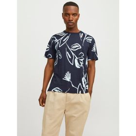 Jack & Jones Jprblapalma AOP Ss Tee Crew Neck Sn Lacivert Navy Blazer Erkek T-shirt