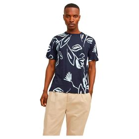 Jack & Jones Jprblapalma AOP Ss Tee Crew Neck Sn Lacivert Navy Blazer Erkek T-shirt