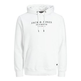 Jack & Jones JPRBLUARCHIE SWEAT HOOD NOOS Beyaz Erkek Sweatshirt