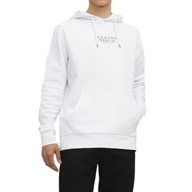 Jack & Jones JPRBLUARCHIE SWEAT HOOD NOOS Beyaz Erkek Sweatshirt