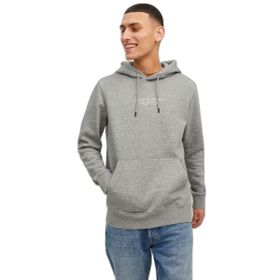 Jack & Jones Jprbluarchie Sweat Hood Noos Gri Melanj Erkek Sweatshirt