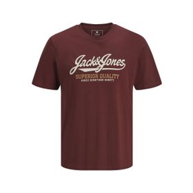 Jack & Jones Jprbluhudson Ss Tee Crew Neck FST Bordo Erkek T-shirt