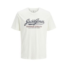 Jack & Jones Jprbluhudson Ss Tee Crew Neck Fst Kirli Beyaz Erkek T-shirt