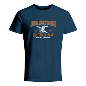Jack & Jones Jprbluhudson Ss Tee Crew Neck FST Koyu Mavi Erkek T-shirt