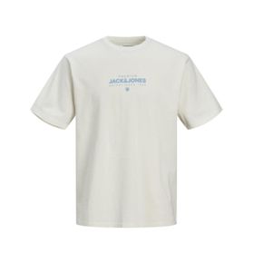 Jack & Jones Jprbluhuxi SS Tee Kirli Beyaz Erkek T-shirt