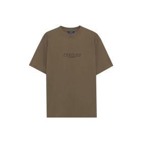 Jack & Jones JPRBLULOGO SS TEE CREWNECK Bisiklet Yaka Düz Koyu Kahve Erkek T-shirt