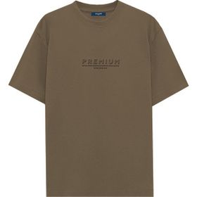 Jack & Jones JPRBLULOGO SS TEE CREWNECK Bisiklet Yaka Düz Koyu Kahve Erkek T-shirt