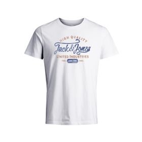 Jack & Jones Jprblulouie Ss Tee Crew Neck FST Kirli Beyaz Erkek T-shirt