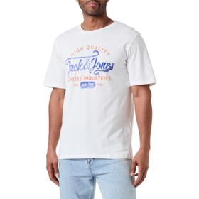 Jack & Jones Jprblulouie Ss Tee Crew Neck FST Kirli Beyaz Erkek T-shirt