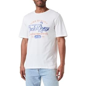 Jack & Jones Jprblulouie Ss Tee Crew Neck FST Kirli Beyaz Erkek T-shirt