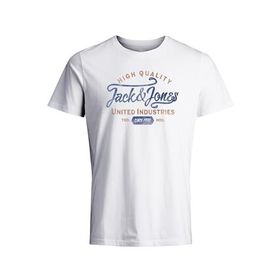 Jack & Jones Jprblulouie Ss Tee Crew Neck FST Kirli Beyaz Erkek T-shirt