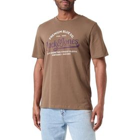 Jack & Jones Jprblulouie Ss Tee Crew Neck FST Koyu Kahve Erkek T-shirt