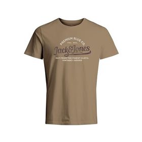 Jack & Jones Jprblulouie Ss Tee Crew Neck FST Koyu Kahve Erkek T-shirt