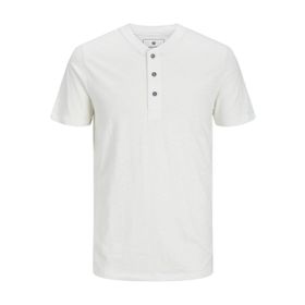 Jack & Jones Jprblunixs Henley Ss Tee SN Cloud Dancer Erkek T-shirt