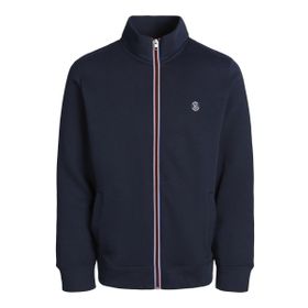 Jack & Jones Jprblurubber Sweat Zip Cardigan Prau23 Lacivert Erkek Sweatshirt
