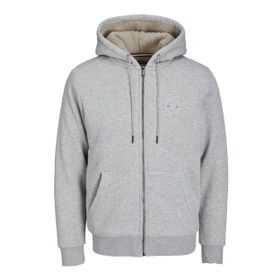 Jack & Jones Jprblushield Teddy Sweat Zip SG SN Açık Gri Erkek Sweatshirt