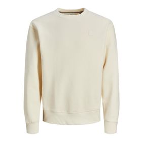 Jack & Jones Jprcc Badge Sweat Crew Neck Açık Bej Erkek Sweatshirt
