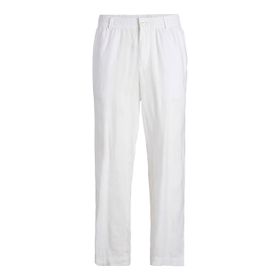 Jack & Jones Jpstkarl Jjlawrence Linen Chino SN Parlak Beyaz Jogger Erkek Pantolon