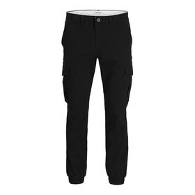 Jack & Jones Jpstmarco Jjjoe Cuffed Cargo Siyah Erkek Kargo Pantolon