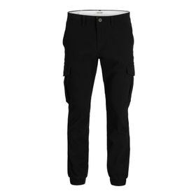 Jack & Jones Jpstmarco Jjjoe Cuffed Cargo Siyah Erkek Kargo Pantolon