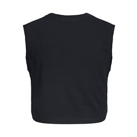 Jack & Jones Jxalvira Slim Sl Crop Every Tee JRS SN Siyah Kadın T-shirt