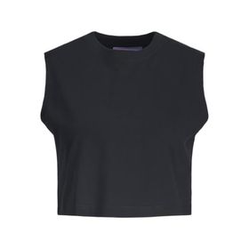 Jack & Jones Jxalvira Slim Sl Crop Every Tee JRS SN Siyah Kadın T-shirt