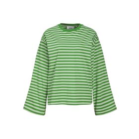 Jack & Jones Jxamalie Rlx Ls Stripe Tee JRS Yeşil Kadın T-shirt