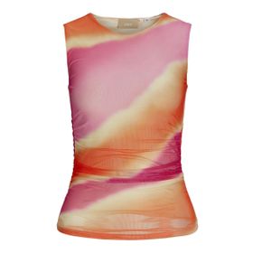 Jack & Jones Jxandrea Sl Mesh Top WVN Soluk Turuncu Kadın T-shirt